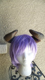Copy of Copy of NEW ARRIVAL Large Bull Matador horns headband 3D printed cosplay comicon fantasy horns  option wow curly black horns overlord - Mud And Majesty