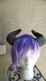 Copy of Copy of NEW ARRIVAL Large Bull Matador horns headband 3D printed cosplay comicon fantasy horns  option wow curly black horns overlord - Mud And Majesty
