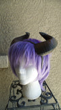 Copy of Copy of NEW ARRIVAL Large Bull Matador horns headband 3D printed cosplay comicon fantasy horns  option wow curly black horns overlord - Mud And Majesty