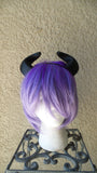 Copy of NEW ARRIVAL Small Bull Matador horns headband 3D printed cosplay comicon fantasy horns  option wow curly black horns overlord - Mud And Majesty