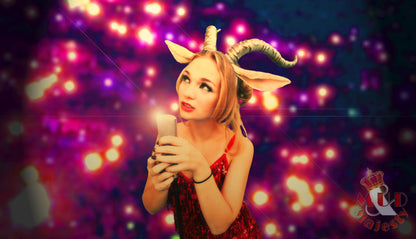 Zootopia inspired Madam Gazelle horns gazelle headband with optional 3d printed ears larp comic-con cosplay horned headband - Mud And Majesty