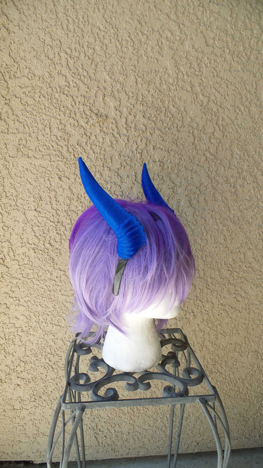 Deanerys Dragon inspired 3d printed horns on headband DIY costume addition dragon ears  lizzard horns blue anime horns manga cosplay - Mud And Majesty