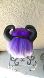 Copy of NEW ARRIVAL Small Bull Matador horns headband 3D printed cosplay comicon fantasy horns  option wow curly black horns overlord - Mud And Majesty