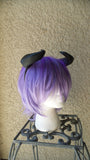 Copy of NEW ARRIVAL Small Bull Matador horns headband 3D printed cosplay comicon fantasy horns  option wow curly black horns overlord - Mud And Majesty