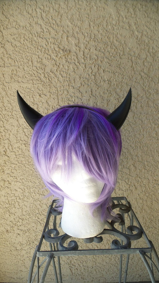 NEW ARRIVAL Small goat horns headband 3D printed cosplay comicon fantasy horns  option wow anime black pointy horns Alice Angel - Mud And Majesty