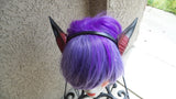 Deanerys Dragon inspired 3d printed Red and black horns on headband DIY costume addition dragon ears  lizzard horns - Mud And Majesty