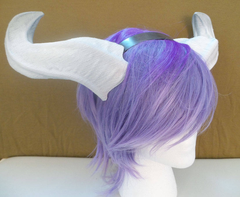 WOW Black ram horns Horned Headband Warrior Viking headdress elvin horns larp comic-con 3D printed - Mud And Majesty