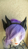 Deanerys Dragon inspired 3d printed Double set horns on headband DIY costume addition dragon ears four horned beast set lizzard horns - Mud And Majesty