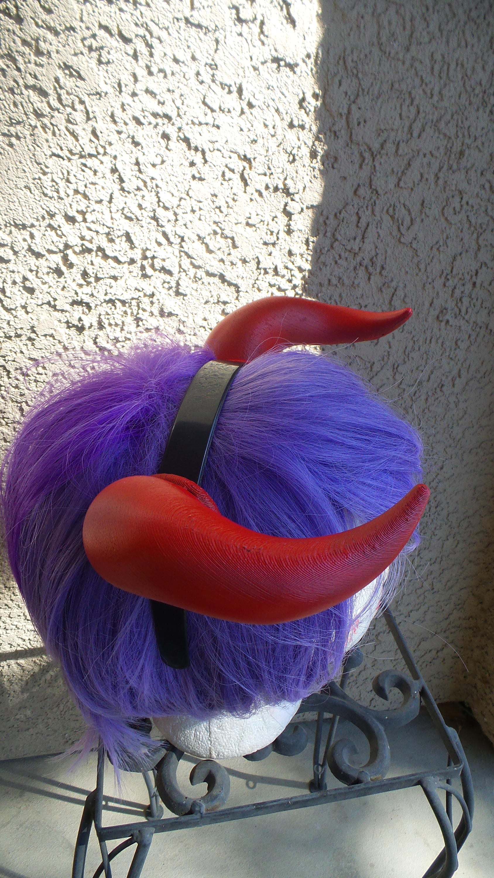 NEW ARRIVAL Red  Bull Matador horns headband 3D printed cosplay comicon fantasy horns   wow - Mud And Majesty