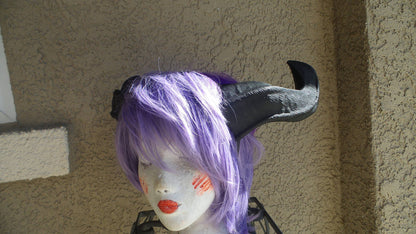 WOW Black ram horns Horned Headband Warrior Viking headdress elvin horns larp comic-con 3D printed - Mud And Majesty