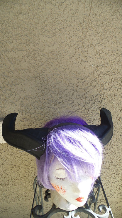 WOW Black ram horns Horned Headband Warrior Viking headdress elvin horns larp comic-con 3D printed - Mud And Majesty