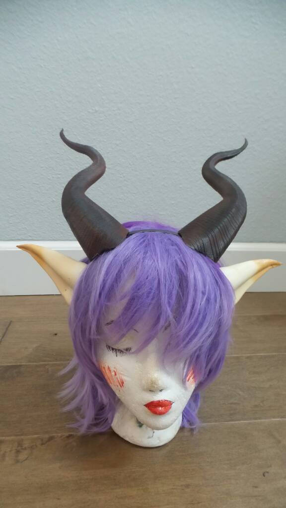 BEST SELLING! Classic Young Maleficent Inspired Horns and elf ears 3D Printed  goat horns and ears elven ears and fantacy horns sakizou - Mud And Majesty