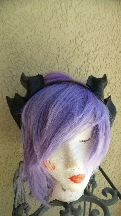 Deanerys Dragon inspired 3d printed Double set horns on headband DIY costume addition dragon ears four horned beast set lizzard horns - Mud And Majesty