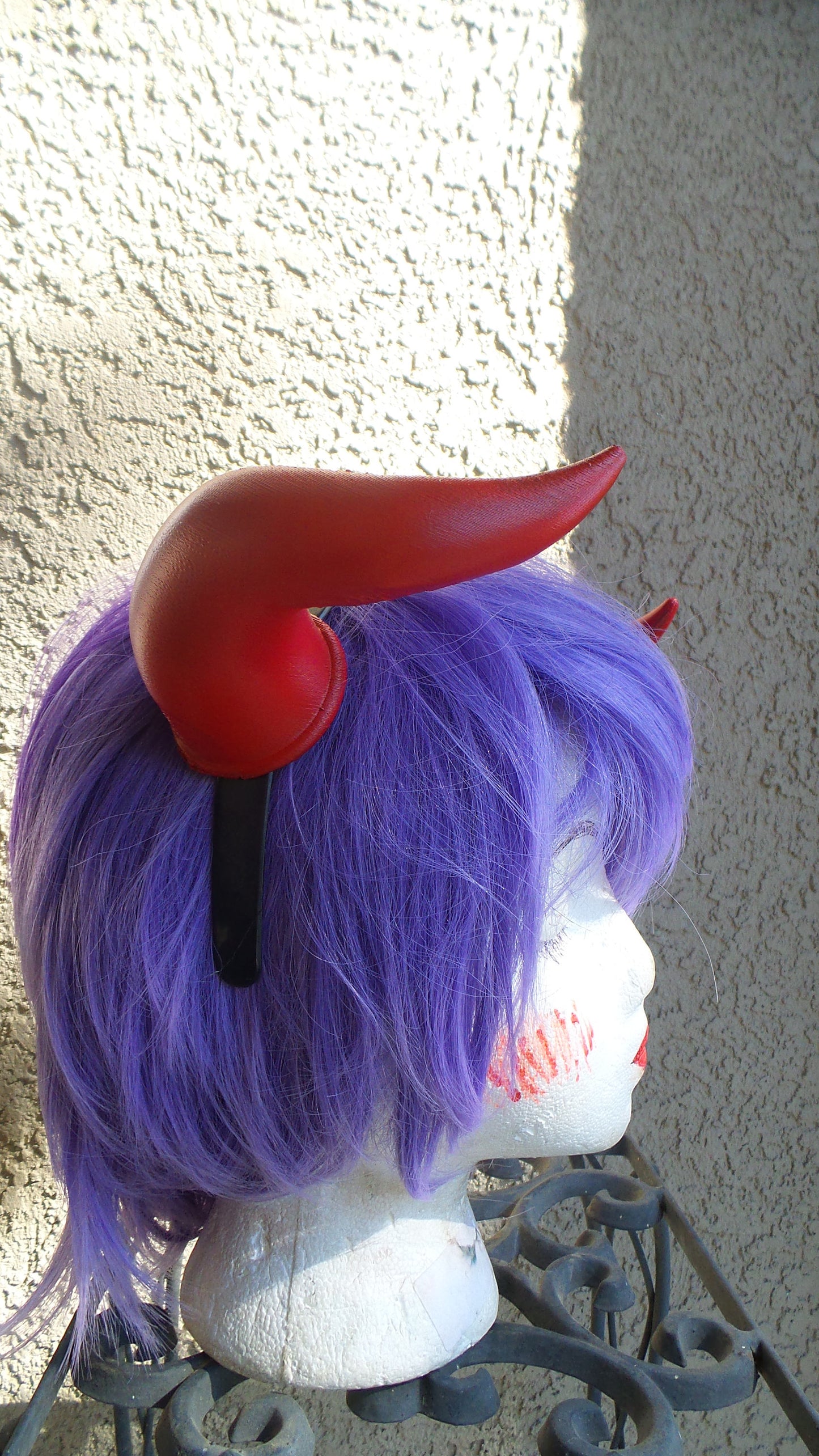 NEW ARRIVAL Red  Bull Matador horns headband 3D printed cosplay comicon fantasy horns   wow - Mud And Majesty