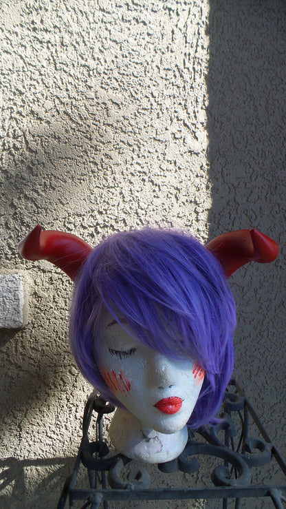 NEW ARRIVAL Red  Bull Matador horns headband 3D printed cosplay comicon fantasy horns   wow - Mud And Majesty