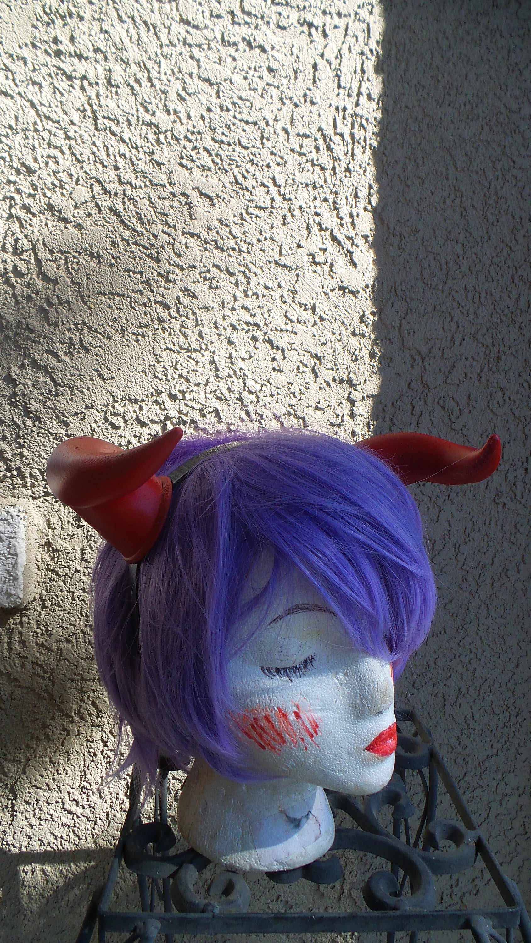 NEW ARRIVAL Red  Bull Matador horns headband 3D printed cosplay comicon fantasy horns   wow - Mud And Majesty