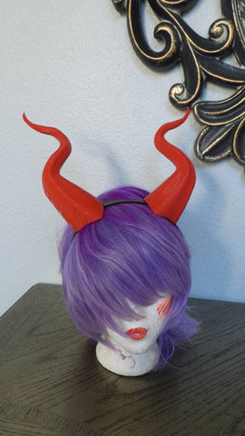 BEST SELLING! Classic Young Maleficent Inspired Horns  3D Printed  choose your color comic-con Red horns - Mud And Majesty