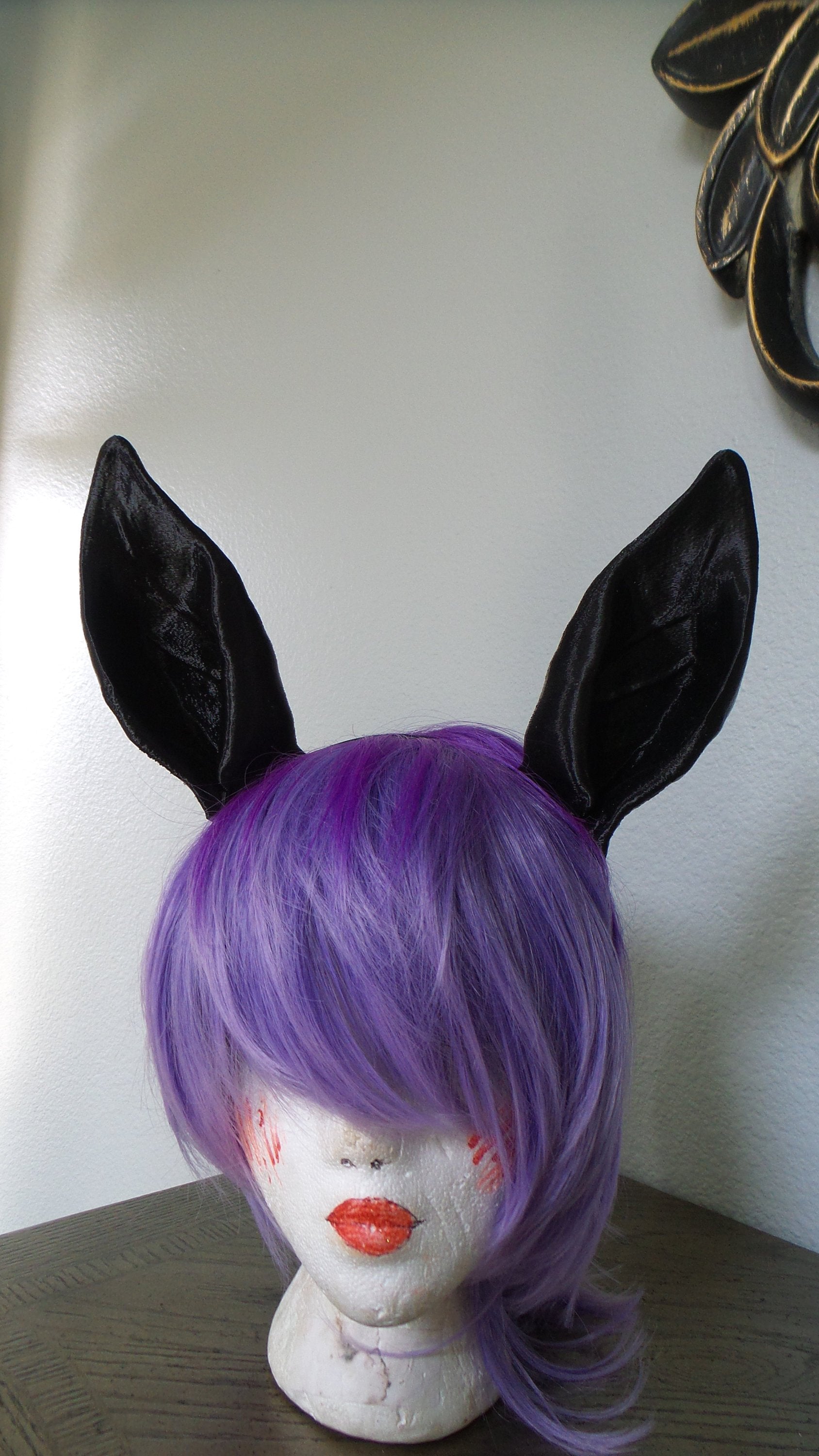Horse ears-Jackalope ears- Donkey ears-chihuahua ears 3d printed  ears on headband DIY costume black animal ears-cosplay fantasy ears - Mud And Majesty