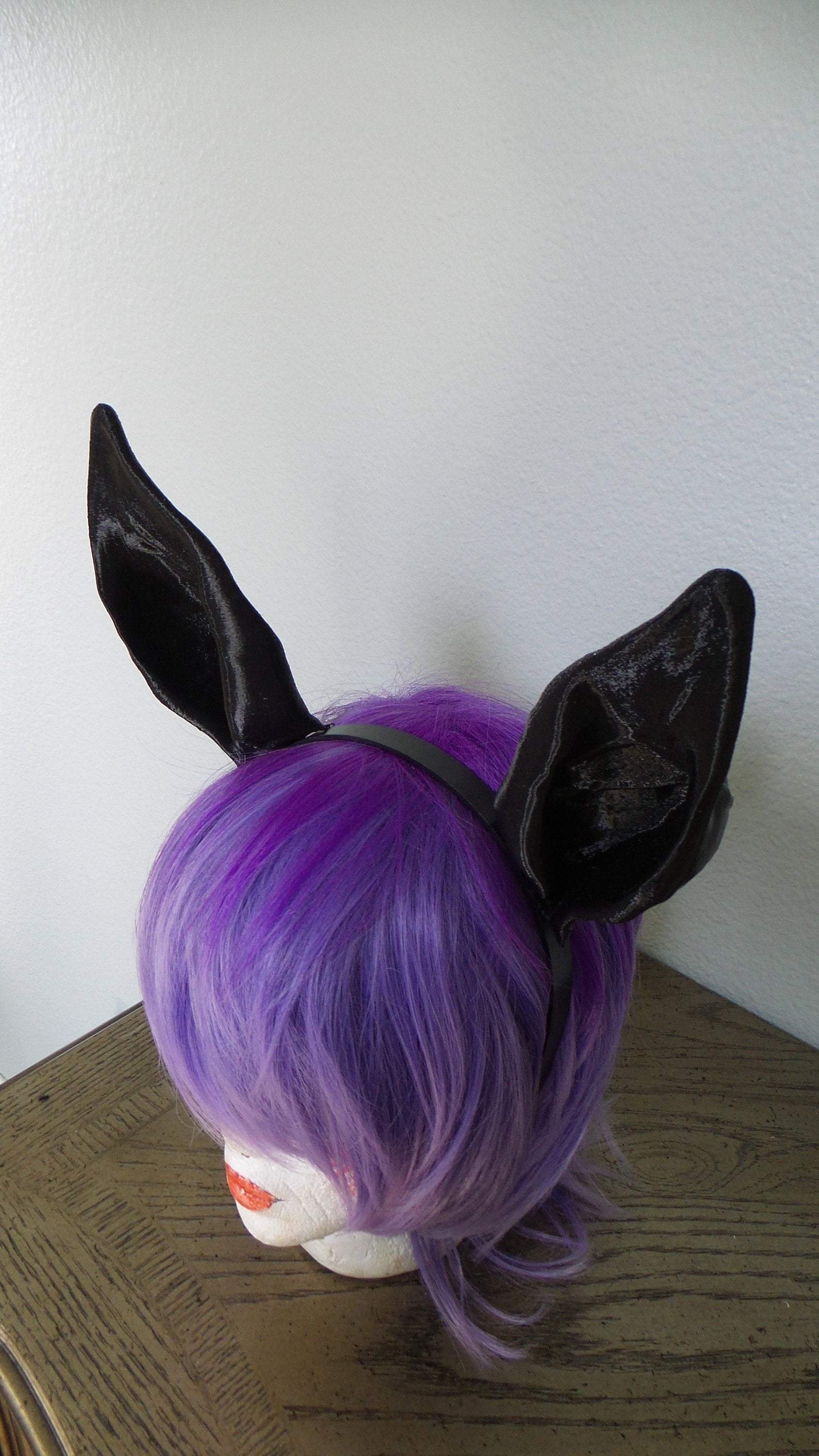 Horse ears-Jackalope ears- Donkey ears-chihuahua ears 3d printed  ears on headband DIY costume black animal ears-cosplay fantasy ears - Mud And Majesty