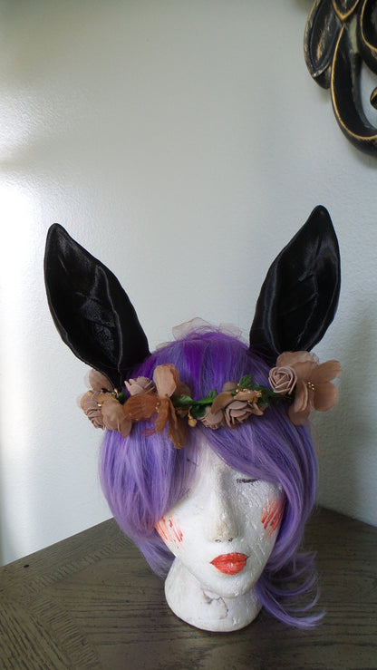 Horse ears-Jackalope ears- Donkey ears-chihuahua ears 3d printed  ears on headband DIY costume black animal ears-cosplay fantasy ears - Mud And Majesty