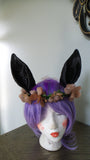 Horse ears-Jackalope ears- Donkey ears-chihuahua ears 3d printed  ears on headband DIY costume black animal ears-cosplay fantasy ears - Mud And Majesty