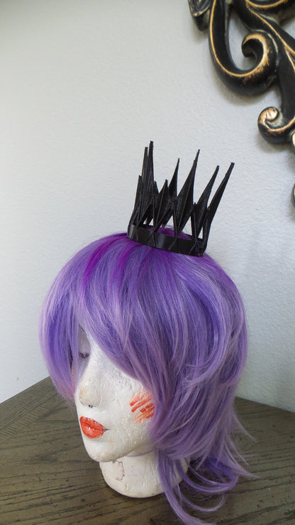 Dark queen mini crown bun-thing Ravenna Inspired Adult queen crown 3d printed charecter bonding crown - Mud And Majesty