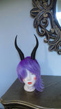 Gazelle horned headband Elvish Larp headdress black animal horns 3D print - Mud And Majesty