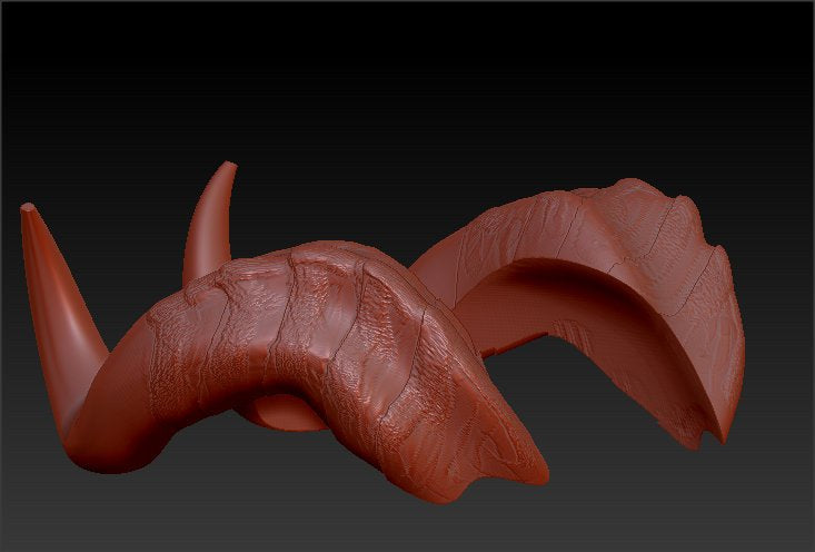Fantasy Snake Dragon 3d printed horns on headband DIY costume addition dragon comicon fantasy  lizzard horns - Mud And Majesty