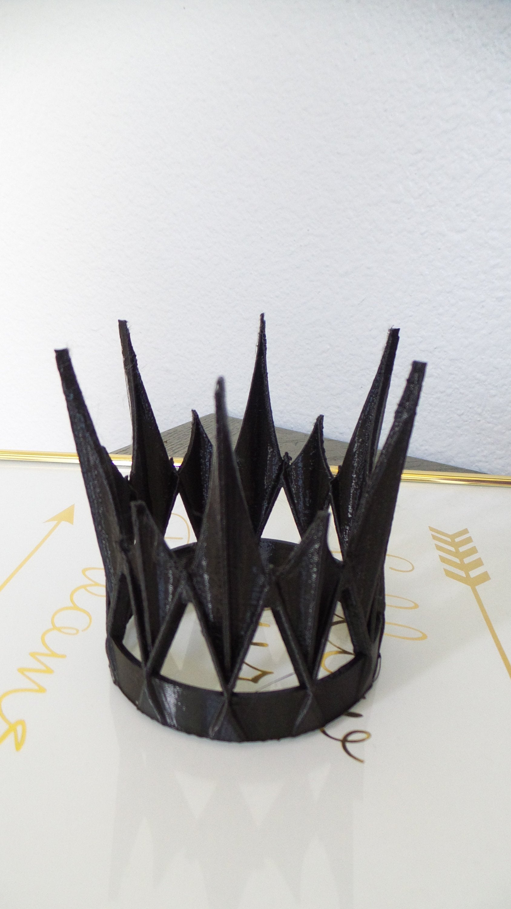 Dark queen mini crown bun-thing Ravenna Inspired Adult queen crown 3d printed charecter bonding crown - Mud And Majesty
