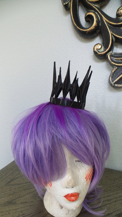 Dark queen mini crown bun-thing Ravenna Inspired Adult queen crown 3d printed charecter bonding crown - Mud And Majesty