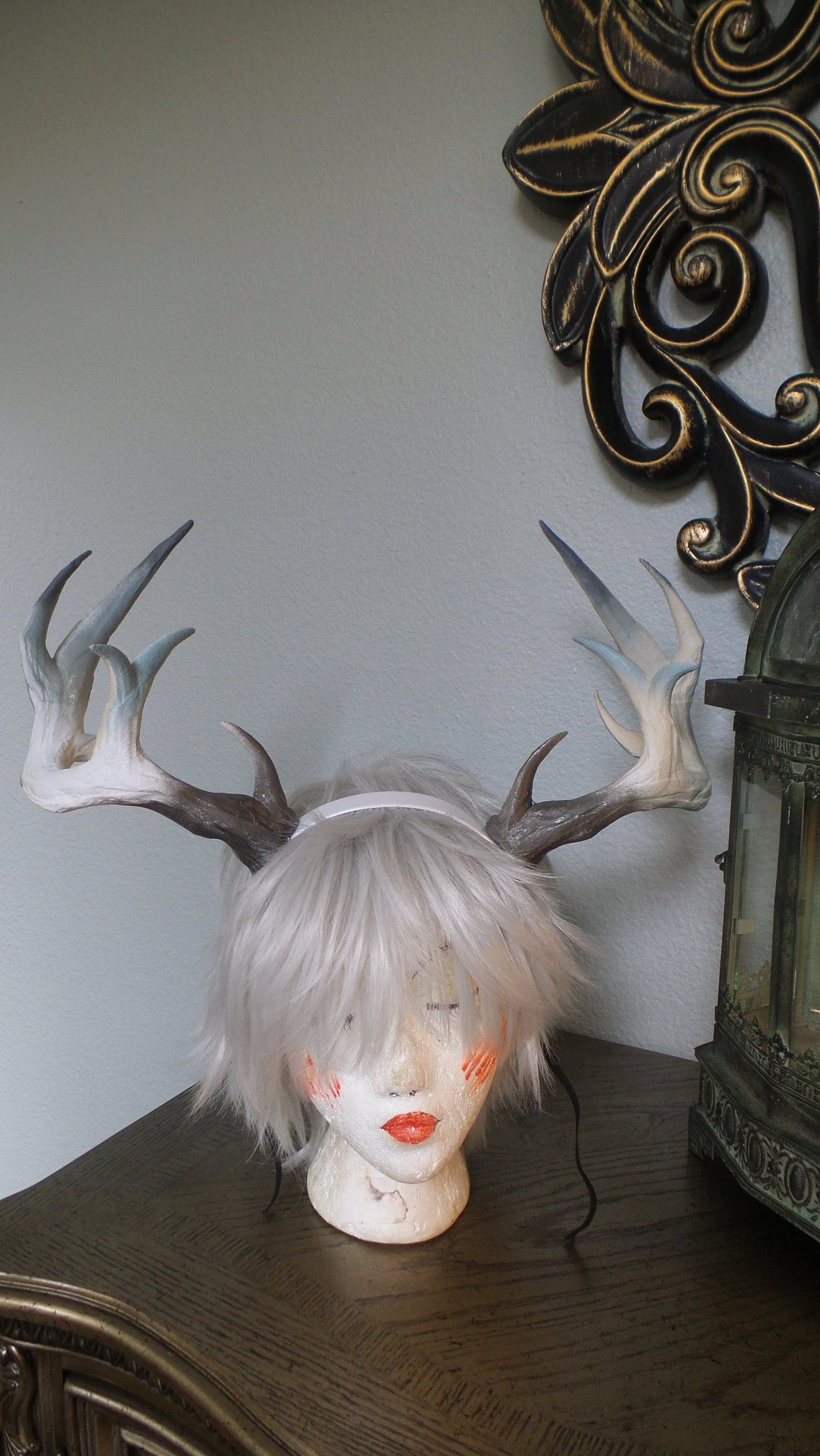 NEW ARRIVAL! Extra large Realistic Stag Hircine  horns/Deer Antlers Horns  3D Printed (Ultra Light Weight Plastic) Reindeer  comic-con - Mud And Majesty
