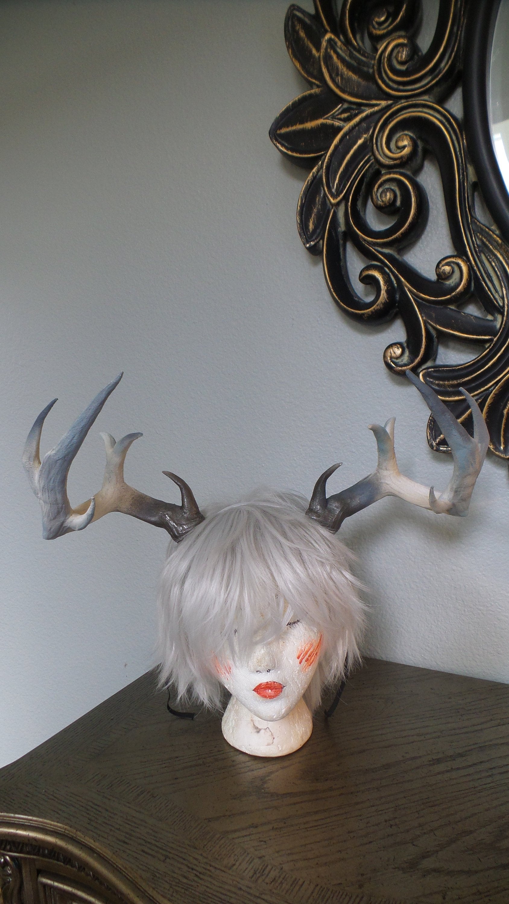 NEW ARRIVAL! Extra large Realistic Stag Hircine  horns/Deer Antlers Horns  3D Printed (Ultra Light Weight Plastic) Reindeer  comic-con - Mud And Majesty