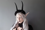 Gazelle horns Unattached to headband Elvish Larp headdress black animal horns 3D print - Mud And Majesty