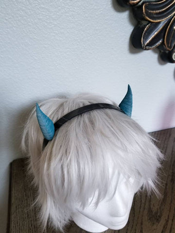 Dragon inspired 3d printed lightweight set horns on headband DIY costume addition dragon ears horned beast set lizzard horns paintable set - Mud And Majesty