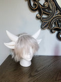 Anime Cow horns and ears Goat horns and ears 3d printed  horns and ears  headband Cow cosplay horns and ears white - Mud And Majesty