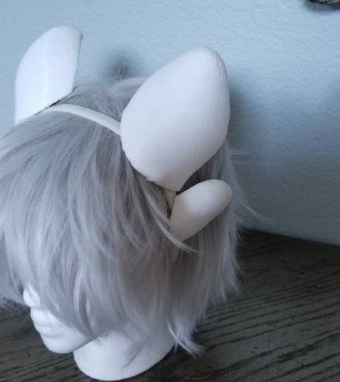 Fantasy How to train your Dragon  3d printed light fury Inspired costume ears horns. Light fury furry costume headband super light weight - Mud And Majesty