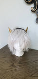 Dragon inspired 3d printed lightweight set horns on headband DIY costume addition dragon ears horned beast set lizzard horns paintable set - Mud And Majesty