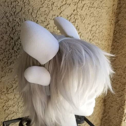 Fantasy How to train your Dragon  3d printed light fury Inspired costume ears horns. Light fury furry costume headband super light weight - Mud And Majesty