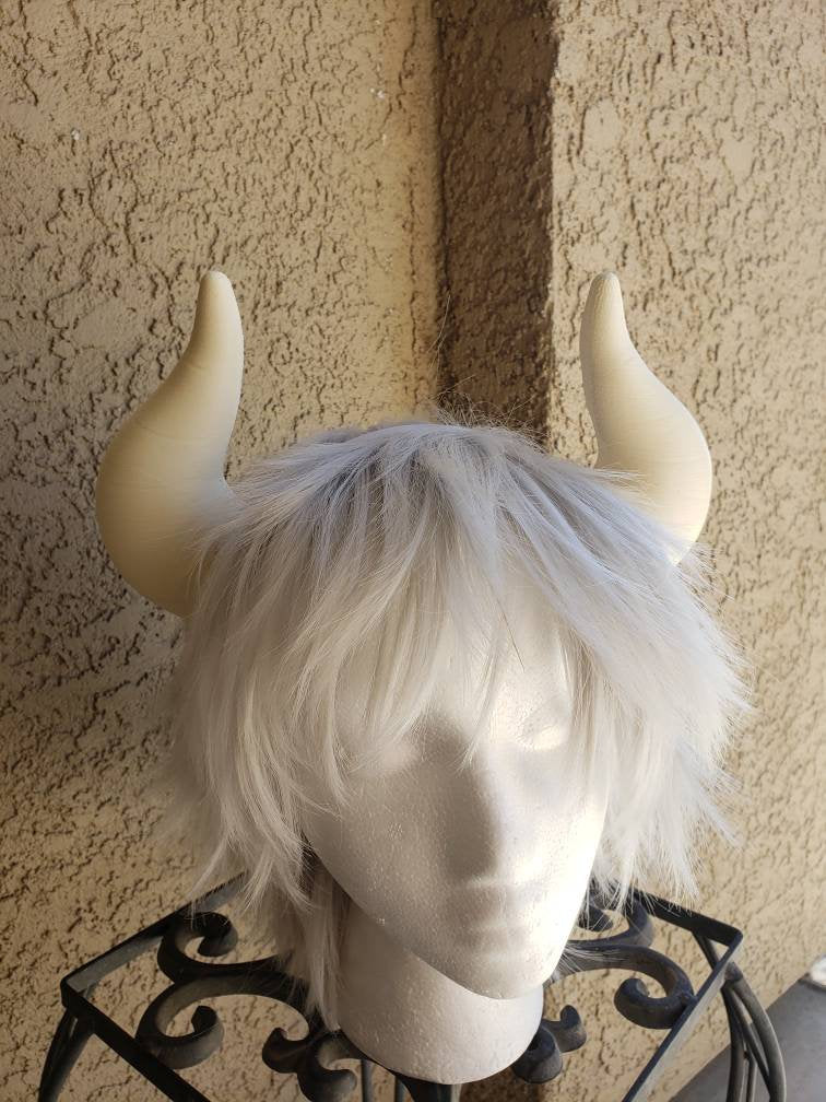Supercrown lady Bowsette inspired horns and crown set  nintendo Matador-Bull-horns-headband comic-con cosplay horns gaming costume cow horns - Mud And Majesty