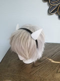 Dragon inspired 3d printed lightweight set horns on headband DIY costume addition dragon ears horned beast set lizzard horns paintable set - Mud And Majesty