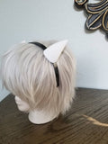 Dragon inspired 3d printed lightweight set horns on headband DIY costume addition dragon ears horned beast set lizzard horns paintable set - Mud And Majesty
