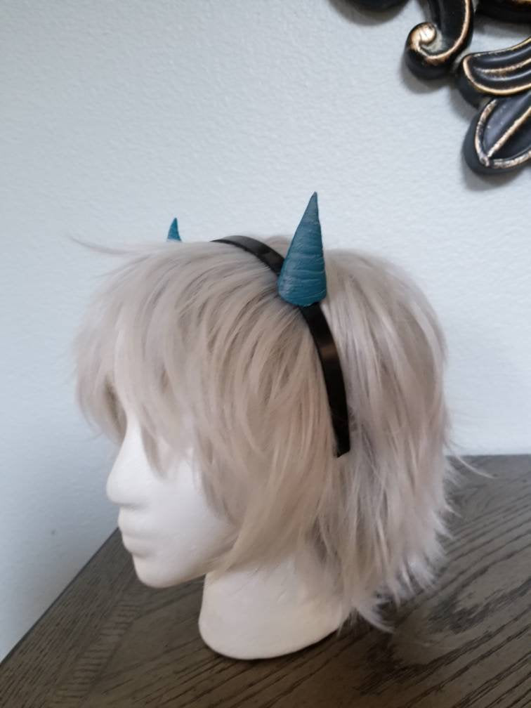 Dragon inspired 3d printed lightweight set horns on headband DIY costume addition dragon ears horned beast set lizzard horns paintable set - Mud And Majesty