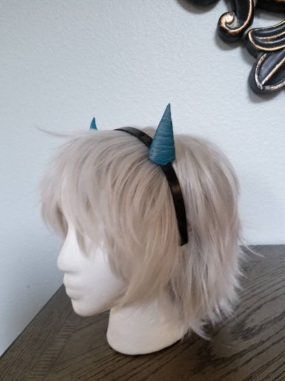 Dragon inspired 3d printed lightweight set horns on headband DIY costume addition dragon ears horned beast set lizzard horns paintable set - Mud And Majesty