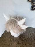 Anime Cow horns and ears Goat horns and ears 3d printed  horns and ears  headband Cow cosplay horns and ears white - Mud And Majesty