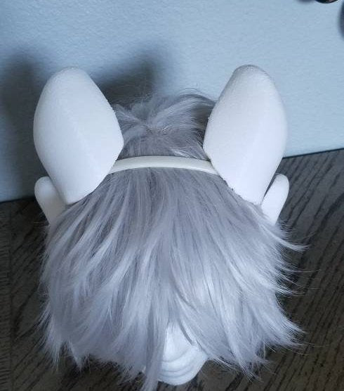 Fantasy How to train your Dragon  3d printed light fury Inspired costume ears horns. Light fury furry costume headband super light weight - Mud And Majesty