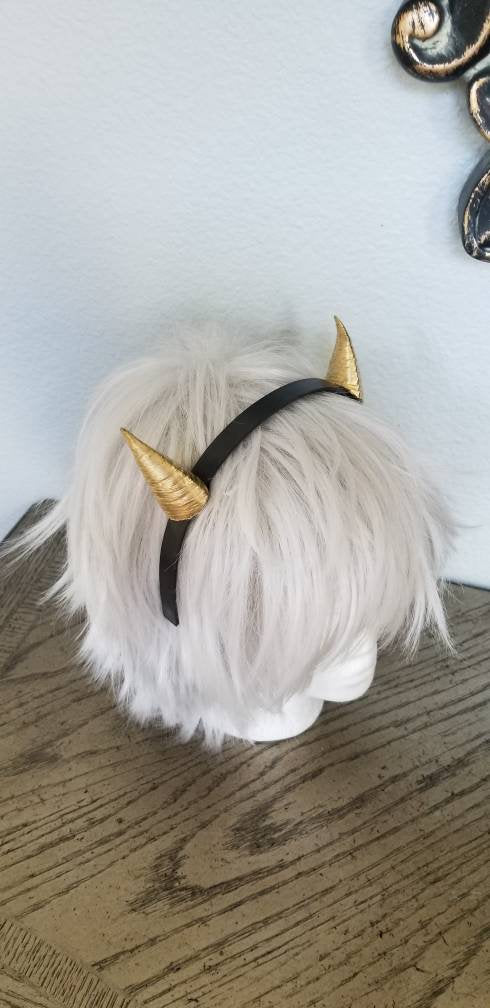Dragon inspired 3d printed lightweight set horns on headband DIY costume addition dragon ears horned beast set lizzard horns paintable set - Mud And Majesty
