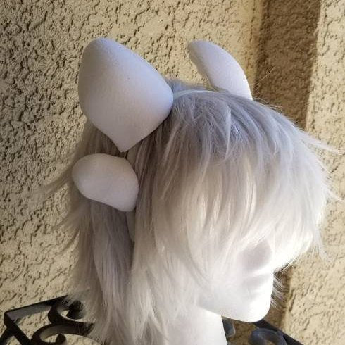 Fantasy How to train your Dragon  3d printed light fury Inspired costume ears horns. Light fury furry costume headband super light weight - Mud And Majesty