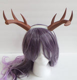 Brown  Doe/Deer Antlers Horns  3D Printed (Ultra Light Weight Plastic) Brown Reindeer Antlers Reindeer headdress - Mud And Majesty