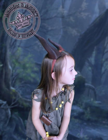NEW ADDITION! Young child Maleficent Inspired 8" Play Time  Horns  3D Printed (Ultra Light Weight Plastic) - Mud And Majesty