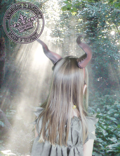 NEW ADDITION! Young child Maleficent Inspired 8" Play Time  Horns  3D Printed (Ultra Light Weight Plastic) - Mud And Majesty